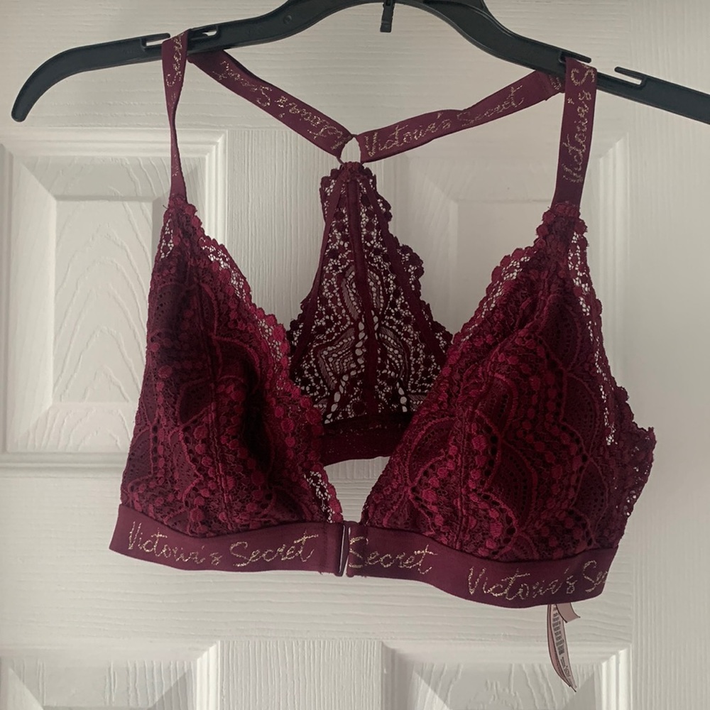 Victoria secret burgundy bralette! Size large